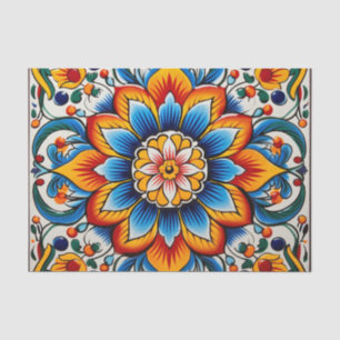Cute Mexican tile pattern Tissue Paper