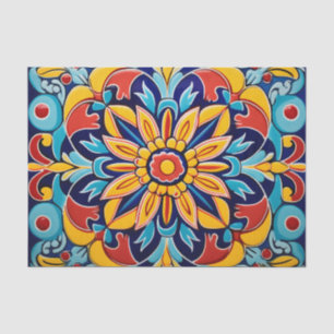 Cute Mexican tile pattern  Tissue Paper