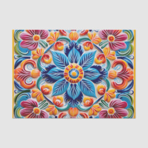 Cute Mexican tile pattern  Tissue Paper
