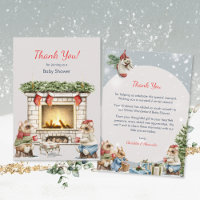 Cute Mice Cosy Winter Tea Party Baby Shower