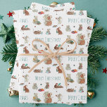 Cute Mice Reading Books Merry Christmas Wrapping Paper Sheet<br><div class="desc">Cute Mice Reading Books Merry Christmas Wrapping Paper Sheets - Start your own new family tradition and give the gift of a love of reading to your family! This adorable, original watercolor wrapping paper features a mouse family gifting their books and eating fancy chocolate treats while relaxing and reading their...</div>