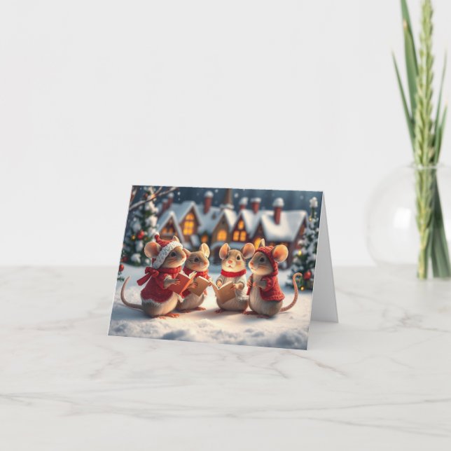 Cute Mice Xmas Card (Front)