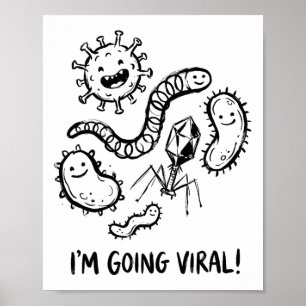 Cute Microbe Germ Virus Biology Teacher Humor Scie Poster