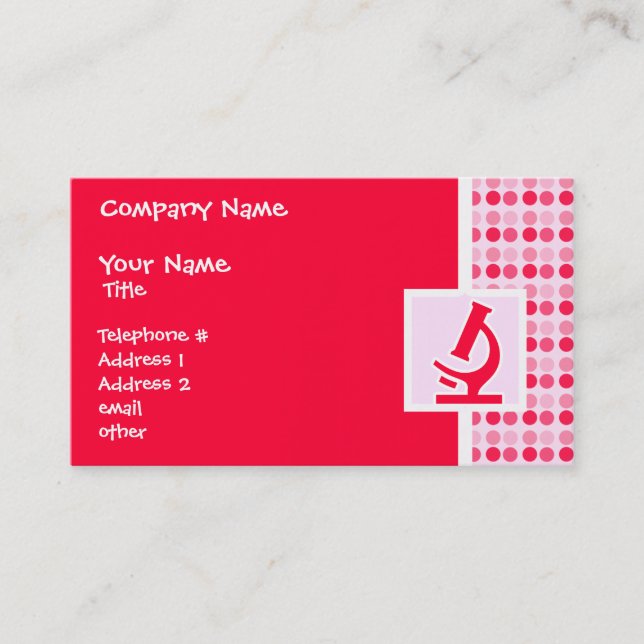 Cute Microscope Business Card (Front)