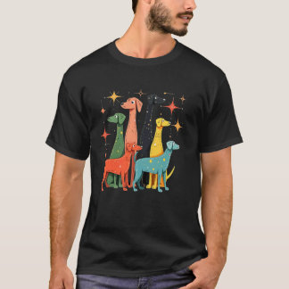 Cute Mid Century Modern Look Dogs 50s 60s Style Vi T-Shirt