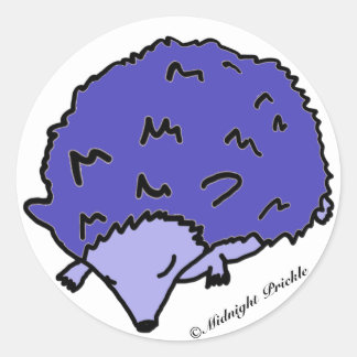 Cute Midnight Blue Hedgehog Stickers