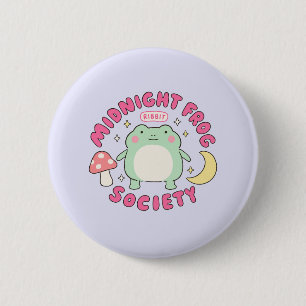 Cute Midnight Frog Society Kawaii Pastel Mushroom 6 Cm Round Badge