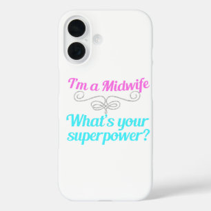 Cute Midwife Superhero iPhone 16 Case