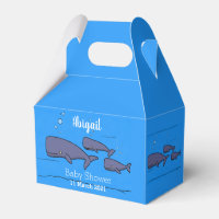 Cute migrating cartoon whales illustration 