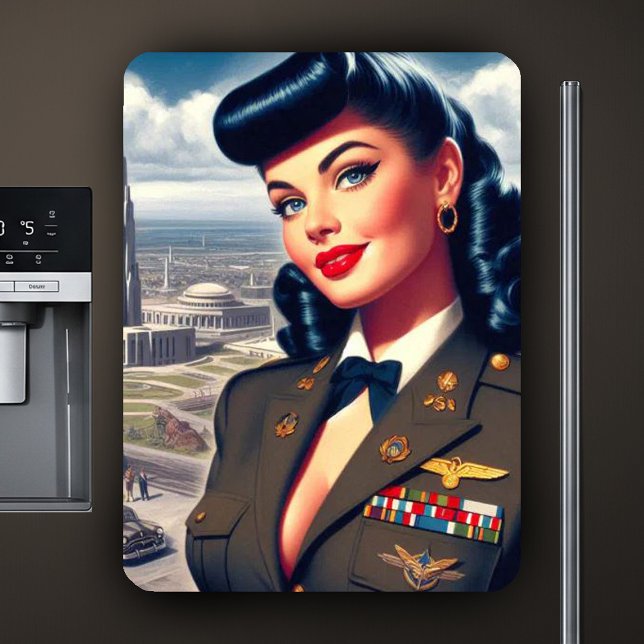 Cute Military Pin-up Magnet (Creator Uploaded)
