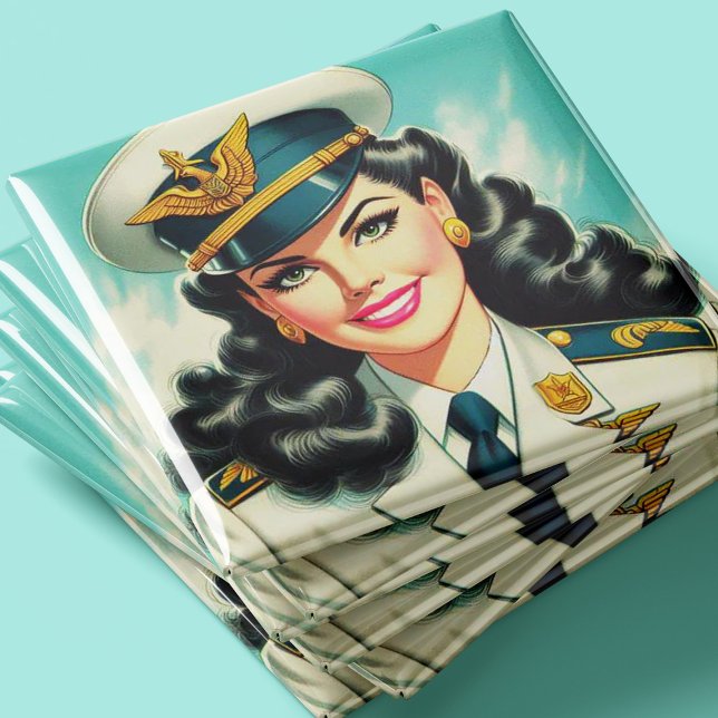 Cute Military Uniform Pin-up Magnet (Creator Uploaded)