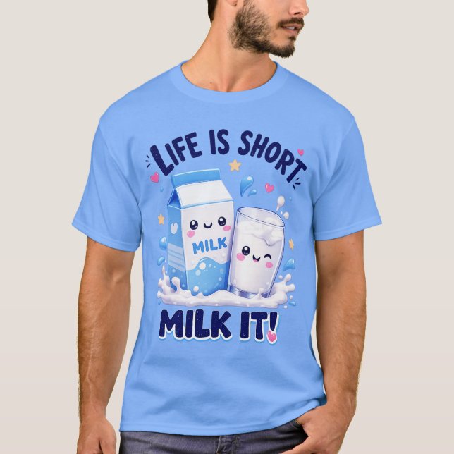 Cute Milk Lover T-Shirt (Front)