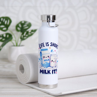 Cute Milk Lover Water Bottle