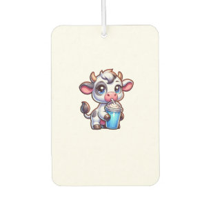 Cute Milkshake Lover Little Calf Frozen Joghurt Ba Car Air Freshener