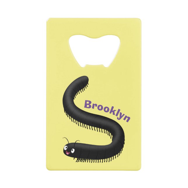 Cute millipede cartoon illustration (Front)