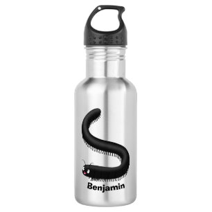 Cute millipede cartoon illustration 532 ml water bottle