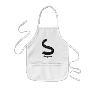 Cute millipede cartoon illustration kids apron