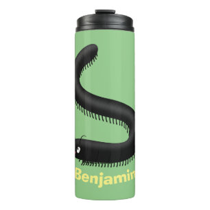 Cute millipede cartoon illustration thermal tumbler
