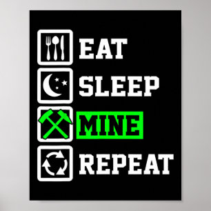 Cute Mine Lovers Christmas Tee Shirt Poster