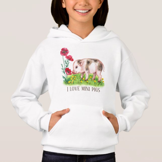 cute mini pig lovers add text  (Front)