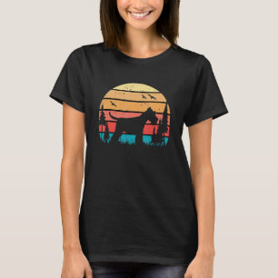 Cute Miniature Schnauzer Dog Puppy Retro Sunset T-Shirt