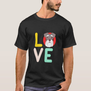 Cute Miniature Schnauzer Retro Dog Lover T-Shirt