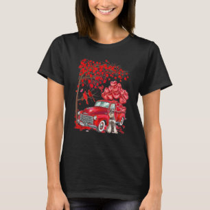 Cute Miniature Schnauzer Truck Valentine Love Tree T-Shirt