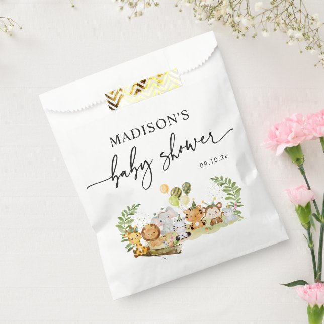 Cute Minimal Jungle Safari Baby Shower Party Favour Bags (Sealed)