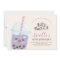 Cute Minimalist Boba Bubble Tea Birthday
