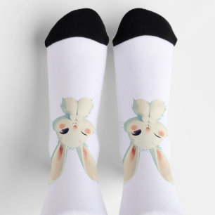 Cute Minimalist Bunny Socks