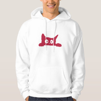 Cute Minimalist Cat Face Hoodie