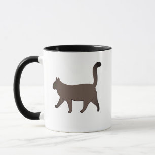 Cute Minimalist Cat Graphic Simple Walking Cat Mug
