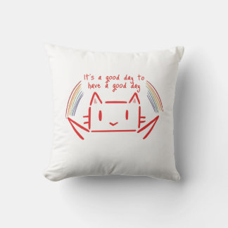 Cute Minimalist Cat Illustration  Cushion