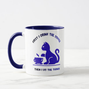 Cute Minimalist Cat Lover Mug