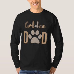 Cute Minimalist Dog Golden Retriever Dad T-Shirt