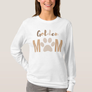 Cute Minimalist Dog Golden Retriever Mom T-Shirt