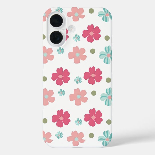 Cute Minimalist Flower Print Case-Mate iPhone Case (Back)