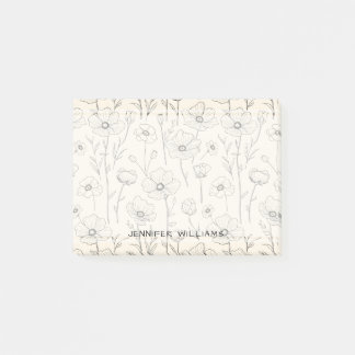 Cute Minimalist Flowers Pattern  Post-it Notes
