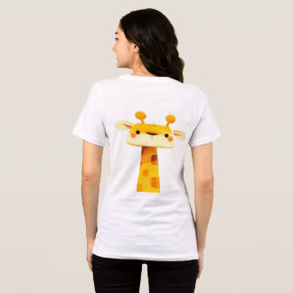 Cute Minimalist Giraffe T-Shirt Tri-Blend Shirt