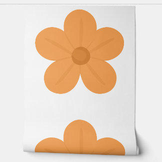 Cute Minimalist Golden Bloom Kids Room Wallpaper 