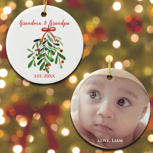 Cute Minimalist Grandma and Grandpa Ornament