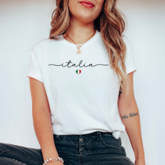 Cute Minimalist Italia – Italian Flag T-Shirt