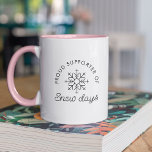 Cute Minimalist Modern Snow Days Mug<br><div class="desc">Embrace the❄️magic of snow days with this minimalist mug,  your cosy companion for winter adventures! Ditch the bulky prints and let the gentle flakes inspire your style. Picture a delicate snowflake icon gracefully dancing,  whispering "Let the fun begin!" in hushed tones.</div>