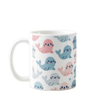 Cute Minimalist Mug 🦭💙💗