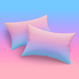 Cute Minimalist Pastel Pink Purple Blue Ombre  Pillowcase