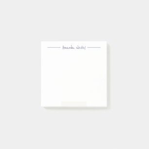 Cute Minimalist Purple Monogram Full Name Post-it Notes