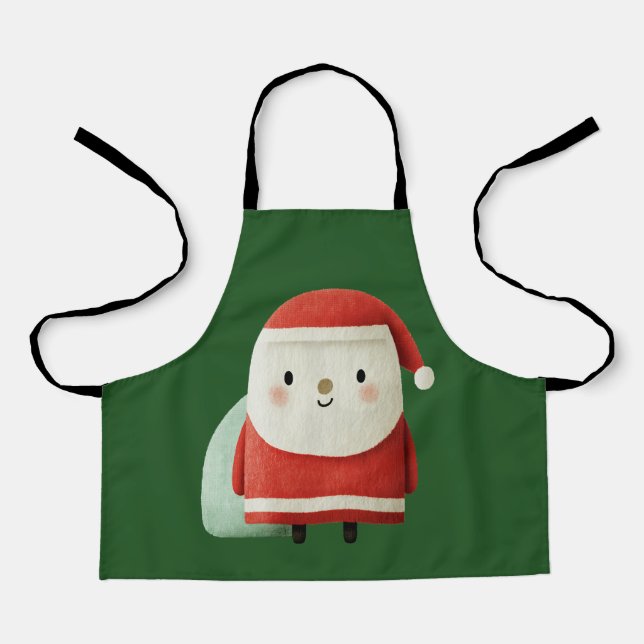 Cute Minimalist Santa Claus Apron (Front)