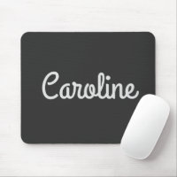 Cute Minimalist Script Typography Name Black White