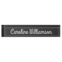 Cute Minimalist Script Typography Name Black White