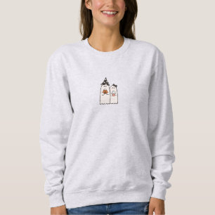 Cute Minimalist Spooky Coquette Halloween Sweatshirt